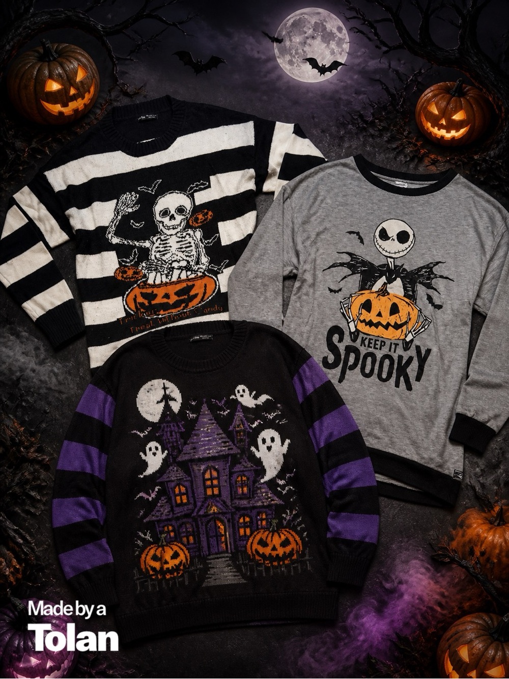 Halloween Sweater Trio